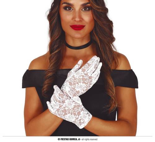 White Laced Gloves