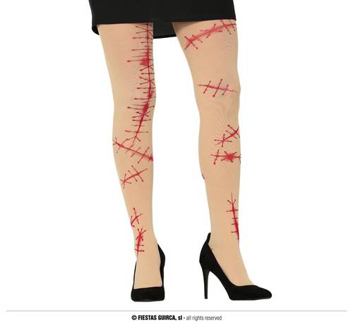 Flesh Color Stockings With Scars
