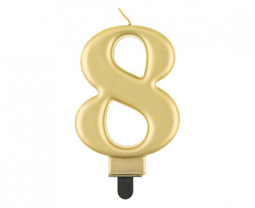 Birthday Candle Number 8,  gold