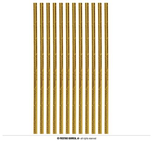 Shiny Gold Straws, 20cm