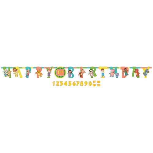 Cocomelon Jumbo Add-An-Age Letter Banner Paper