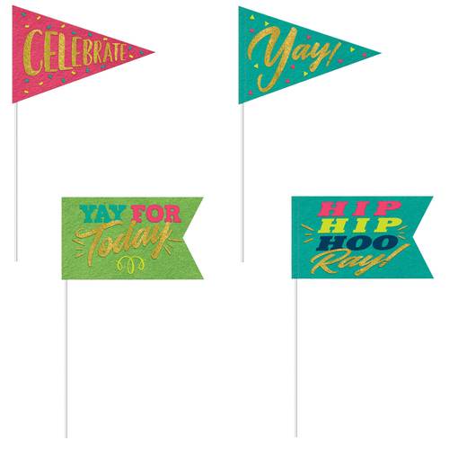 Signs Of The Times Small Pennants With Sticks