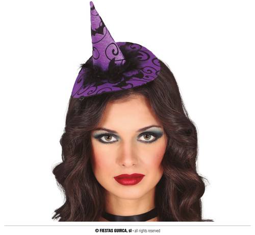 Purple Witch Mini Hat Headband