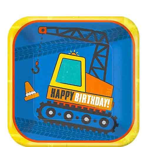 Construction Square Paper Plates