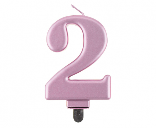 Birthday Candle Number 2,  rosegold