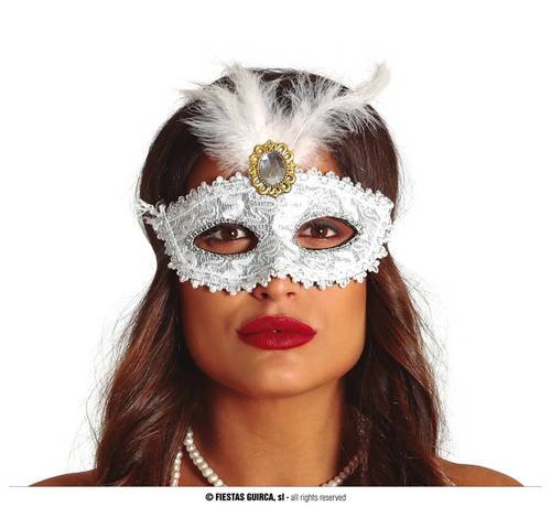 White Mask With Feathers