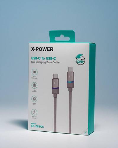 كيبل قماش XP-Z81CC X-POWER TC-TC 60W