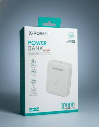 باور بانك ابيض XP-04 X-POWER 10000MAH 37W