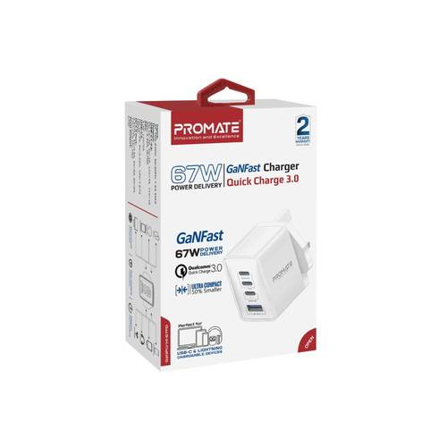 راس جداري 67W ابيض 3TC-1USB PROMATE