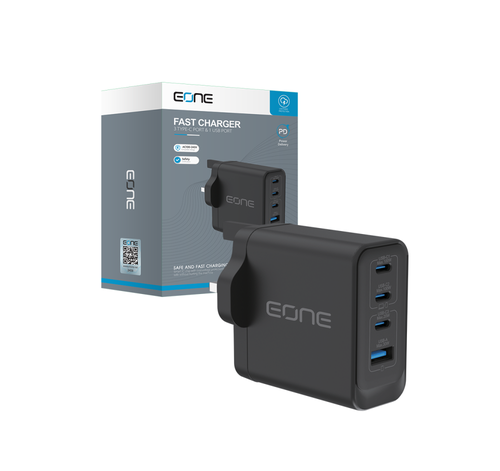 راس جداري اسود EONE 100W 4PORT E120306