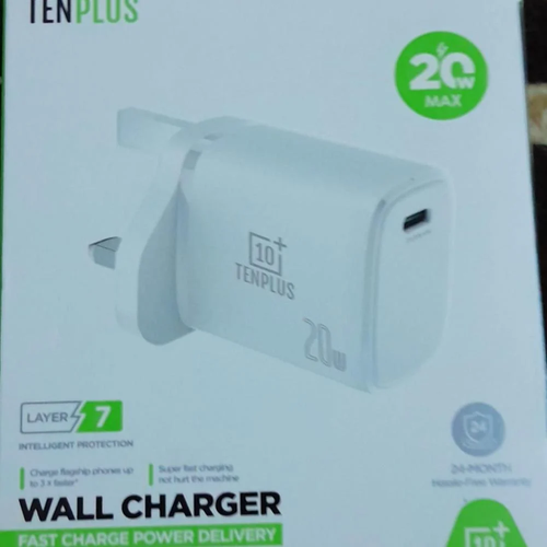 رأس جداري بمنفذ Type C بقوة  20w من +10 TENPLUS