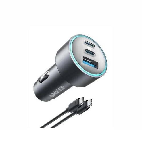 شاحن سيارة 335 Anker  بمنفذين Type C ومنفذ USB مع كيبل  Type C بقوة 67W