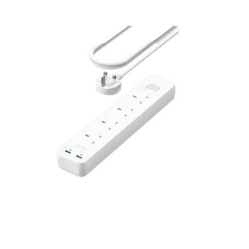 توصيلة Anker ب 4 منافذ طاقة مع منفذين USB بطول 1.8 متر