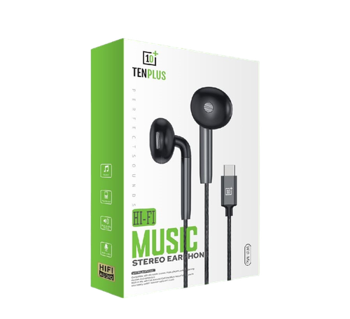 سماعة سلكية صوت Hi-Fi بموصل Type C من +10 TENPLUS