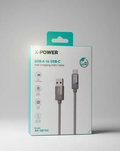كيبل قماش XP-Z81AC X-POWER TC-USB 60W