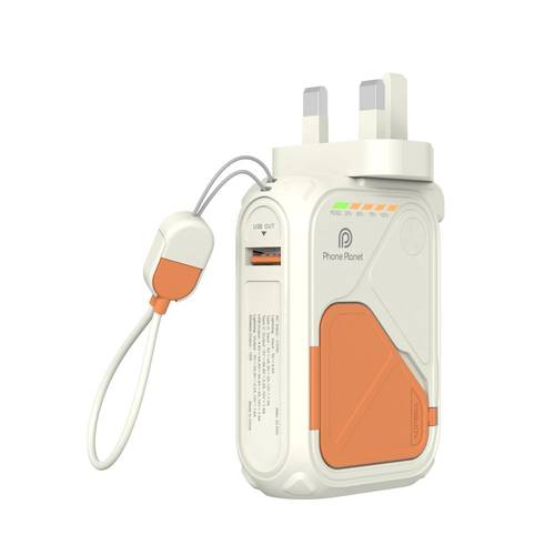 باور بانك+راس جداري 10000MAH PHONE PLANT PB22.5W08