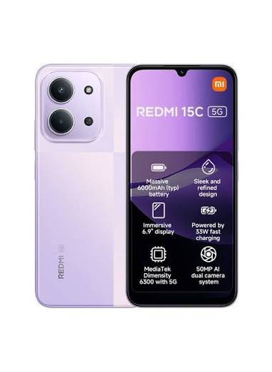 شاومي ريدمي Redmi 15C - سعة 256 جيجا - رام 8+8 - 5G - بعدة الوان