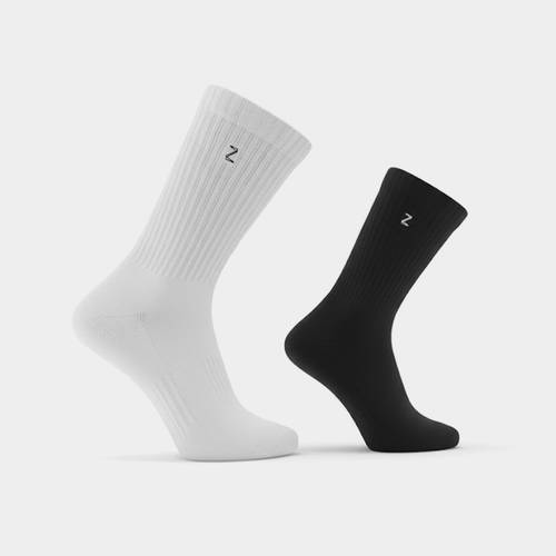 Kids B & W 6-9 Long Socks
