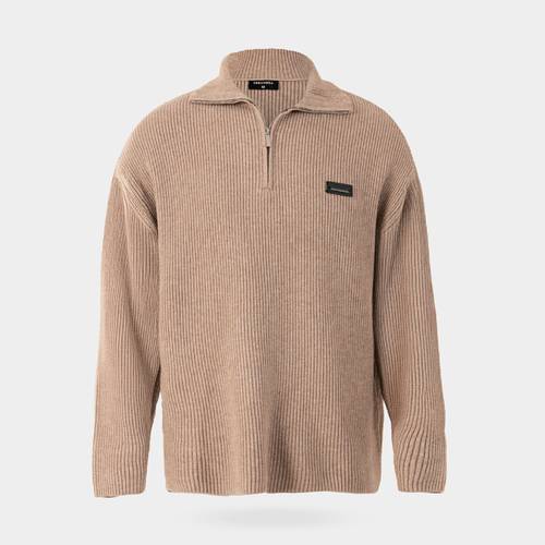 Beige Sweater - Zipper