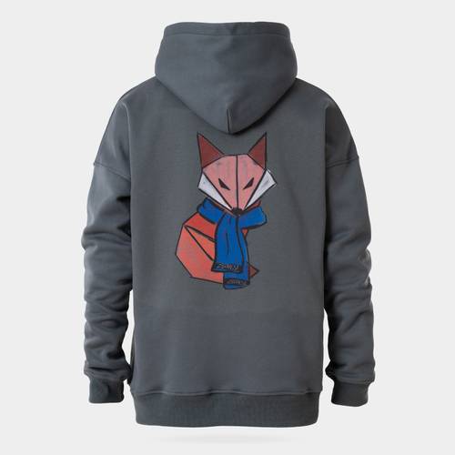 Brown Cat - Gray Hoodie