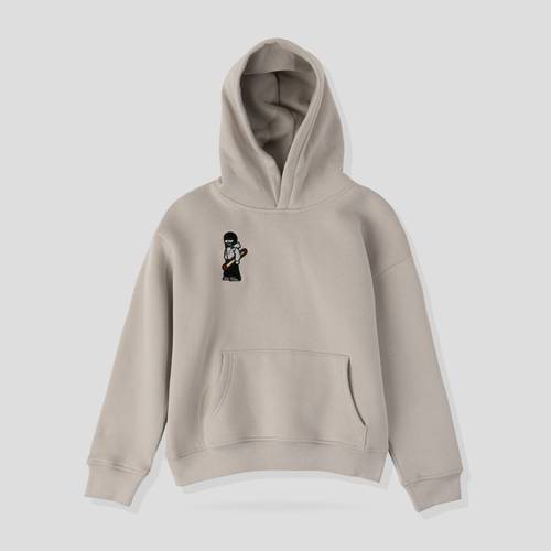 Skating Beige Hoodie - Kids