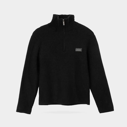 Black Kid Sweater-Zip