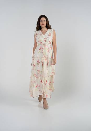 Floral chiffon pink dress bloom collection