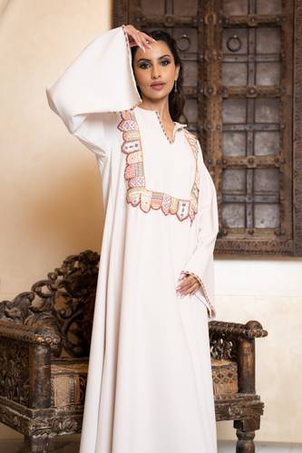 beige maxi kaftan Kingdom Unification collection