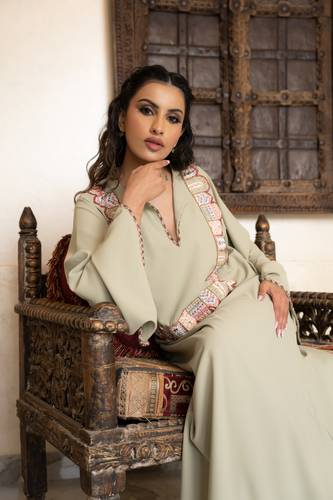 olive maxi kaftan Kingdom Unification collection