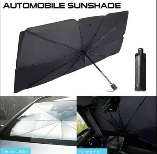 A sunshade for the car's windshield