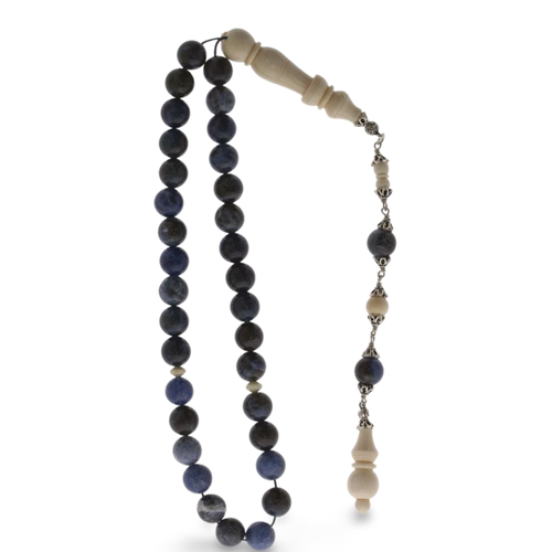 سِبحه مِن حجر العقيق  و عاج ناب الفيل والفضة