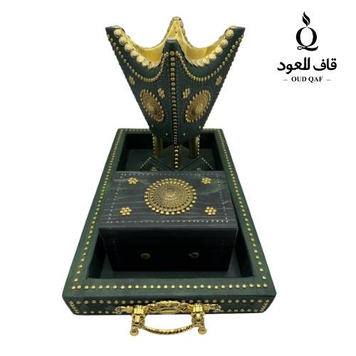 طقم مبخر قاف التراثي حجم كبير 24 سم