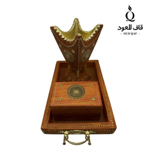 طقم مبخر قاف التراثي حجم كبير 24 سم