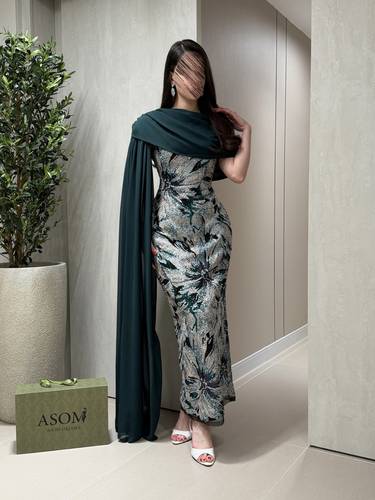 فستان اريانا زيتي - (XXXXL) الصدر:١٠٨سم , الخصر:٩٧سم