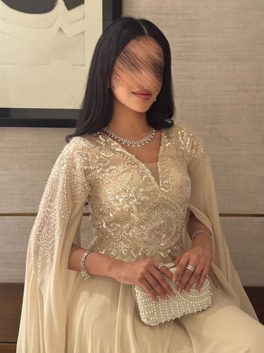 جلابيه ليان  - (XXXL) الصدر:١٠٢سم , الخصر:٩١سم
