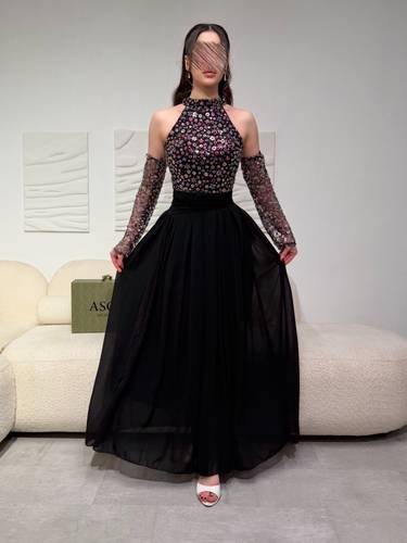 فستان ليارا - (XXXXL) الخصر 38 انش : الصدر 44 انش