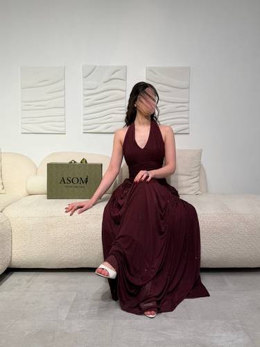 فستان نادره  - (XXXXL) الخصر 38 انش : الصدر 44 انش