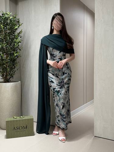 فستان اريانا زيتي - (XXXXL) الصدر:١٠٨سم , الخصر:٩٧سم
