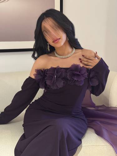 فستان سميرة - (XXXL) الصدر:١٠٢سم , الخصر:٩١سم