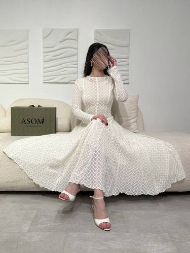 فستان استرتش سهرة سكري - (XXXXL) الخصر 38 انش : الصدر 44 انش