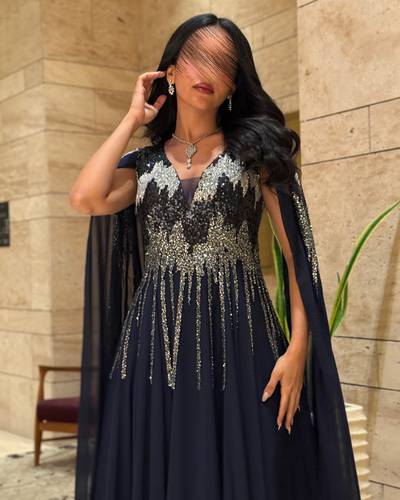فستان دارين  - (XXXXL) الصدر:١٠٨سم , الخصر:٩٧سم