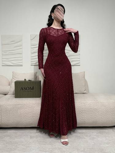 فستان استرتش عودي - (XXXXL) الخصر 38 انش : الصدر 44 انش