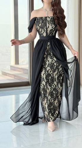 فستان غادة  - (XXXXL) الصدر:١٠٨سم , الخصر:٩٧سم
