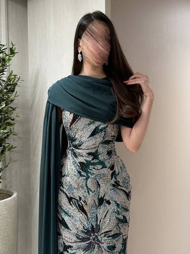 فستان اريانا زيتي - (XXXXL) الصدر:١٠٨سم , الخصر:٩٧سم