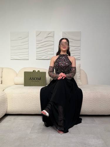 فستان ليارا - (XXXXL) الخصر 38 انش : الصدر 44 انش