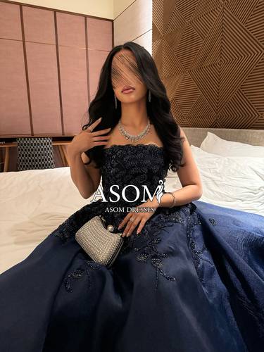 فستان ليال كحلي  - (XXXL) الصدر:١٠٢سم , الخصر:٩١سم