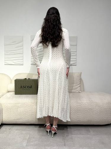 فستان استرتش سهرة سكري - (XXXXL) الخصر 38 انش : الصدر 44 انش