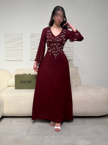 جلابيه خزامى عودي - (XXXXL) الخصر 38 انش : الصدر 44 انش