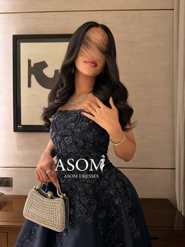 فستان ليال كحلي  - (XXXL) الصدر:١٠٢سم , الخصر:٩١سم