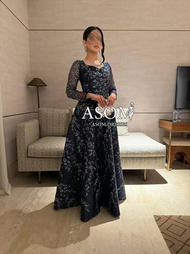 فستان ادورا كحلي  - (XXXL) الصدر:١٠٢سم , الخصر:٩١سم